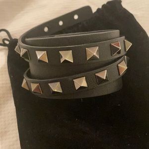 Authentic Valentino double wrap bracelet studs